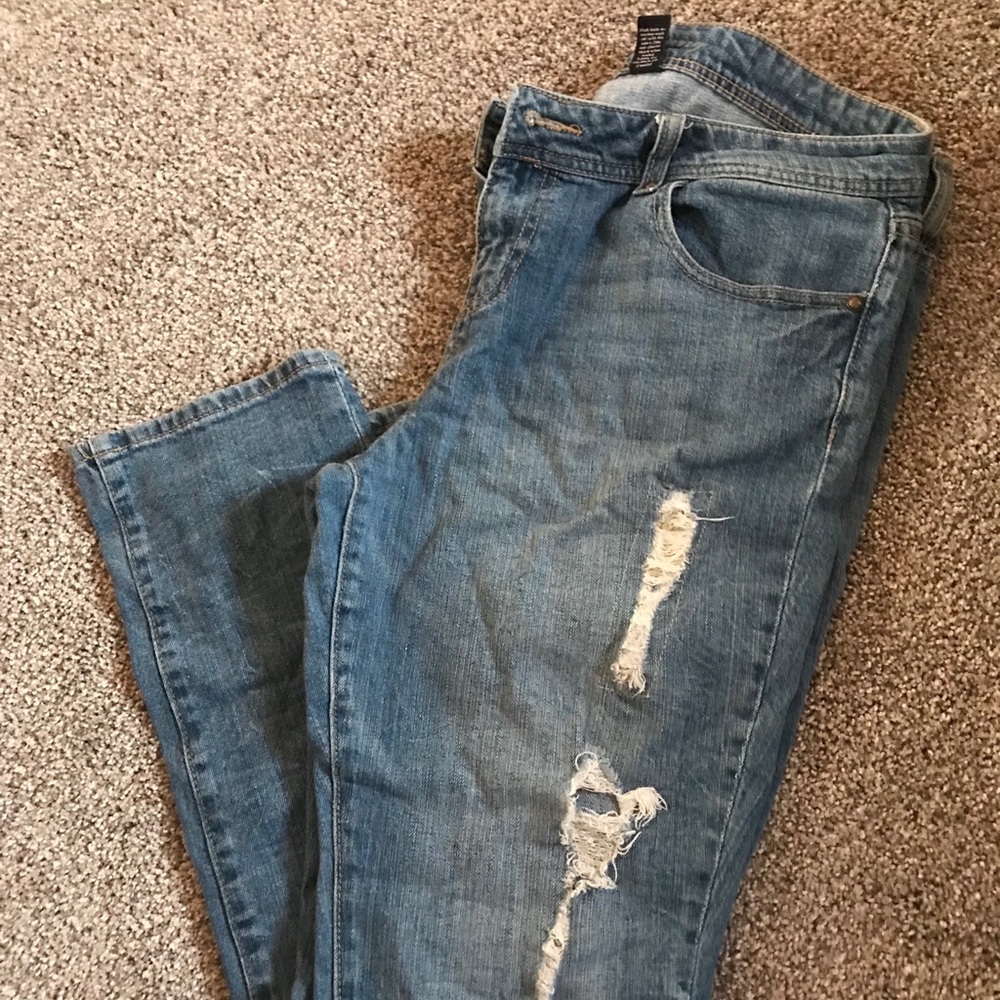 Distressed jeans